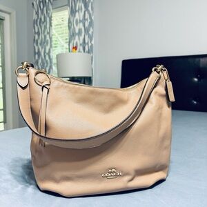 Coach Tan Hobo Bag with Slouchy Silhouette